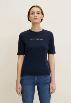 TOM TAILOR Denim Mit Textprint - T-Shirt Print - Sky Captain Blue