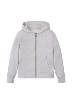 Tom Tailor Melange Optik - Sweater Met Rits - Light Stone Grey Melange