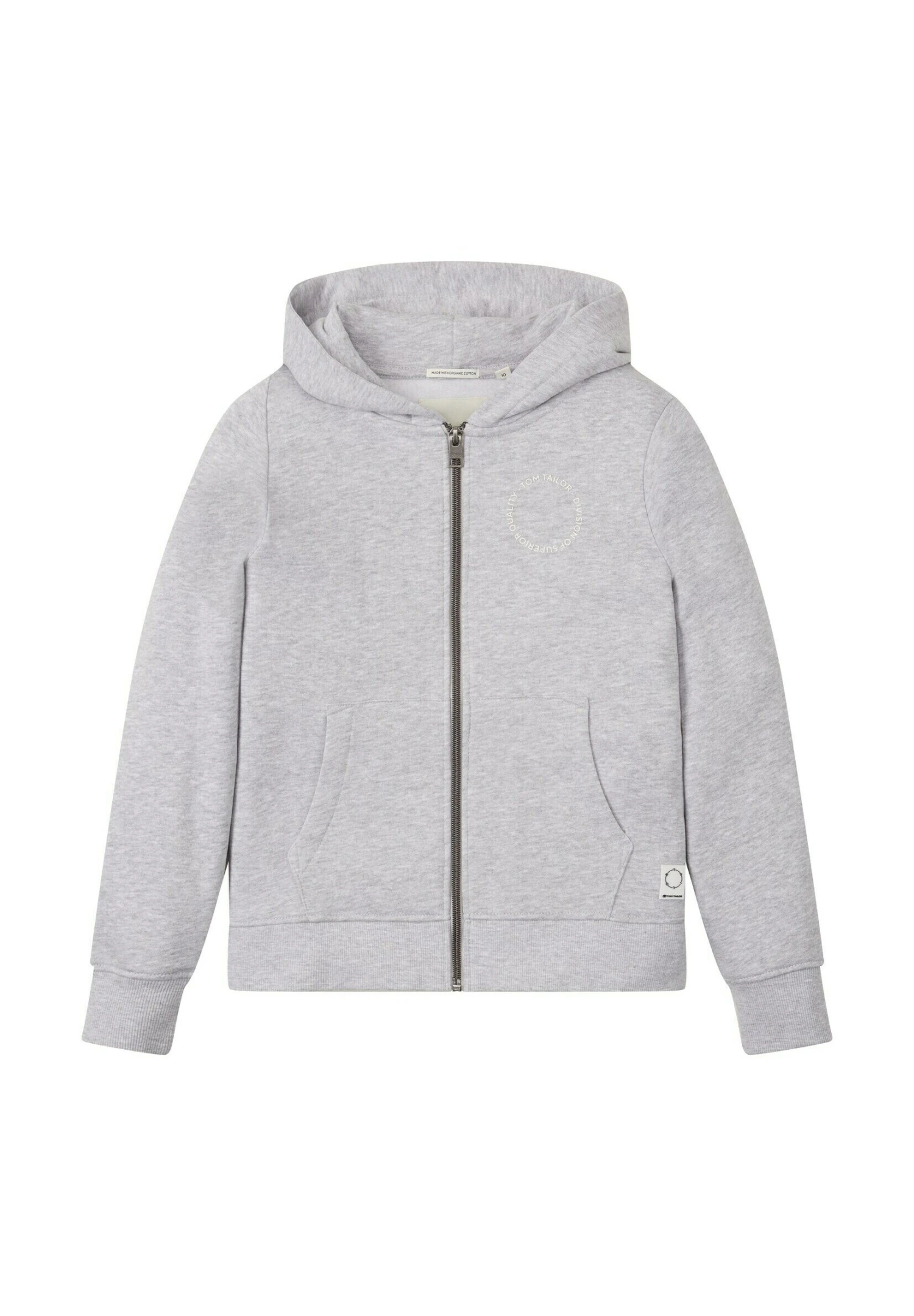 Tom Tailor Melange Optik - Sweater Met Rits - Light Stone Grey Melange 3 Tom Tailor Melange Optik - Sweater Met Rits - Light Stone Grey Melange