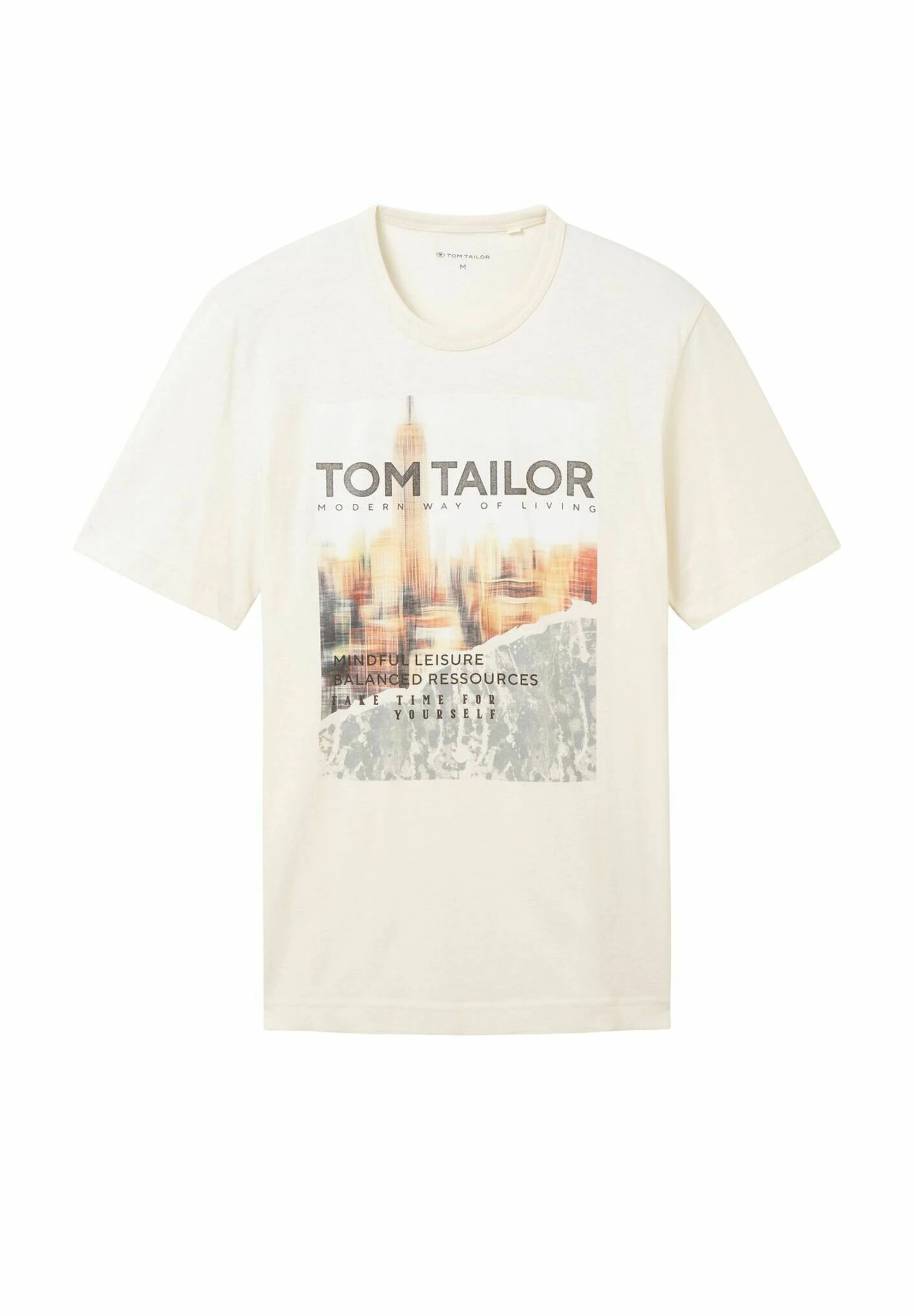 Tom Tailor Mit Fotoprint - T-Shirt Print - Vintage Beige 7 Tom Tailor Mit Fotoprint - T-Shirt Print - Vintage Beige - Afbeelding 5
