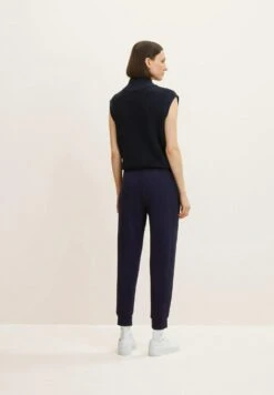 Tom Tailor Mit Rippbündchen - Trainingsbroek - Navy Midnight Blue -Tom Tailor Winkel 234d514f6a424f48a113c8c118d37296