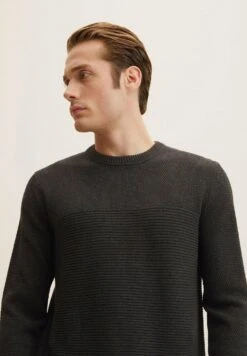 Tom Tailor Basic Strcutred- Trui - Black Grey Melange -Tom Tailor Winkel 240cd8ab3e6641b3811f17c409fb006a