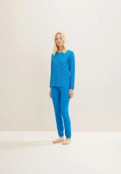 Tom Tailor Mit Print - Pyjamashirt - Blue-Medium-Allover -Tom Tailor Winkel 247c3167900840d39ca6e9d63e52b4de