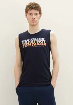 Tom Tailor Tank Mit Print - Top - Sky Captain Blue