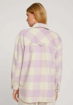 TOM TAILOR Denim Halflange Jas - Beige Rose Check -Tom Tailor Winkel 2600564246ca460b80d127371b122206