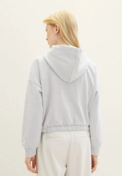 TOM TAILOR Denim Sweater Met Rits - Basic Light Grey Melange -Tom Tailor Winkel 27195722432b4bfb9f3e63f28224a555