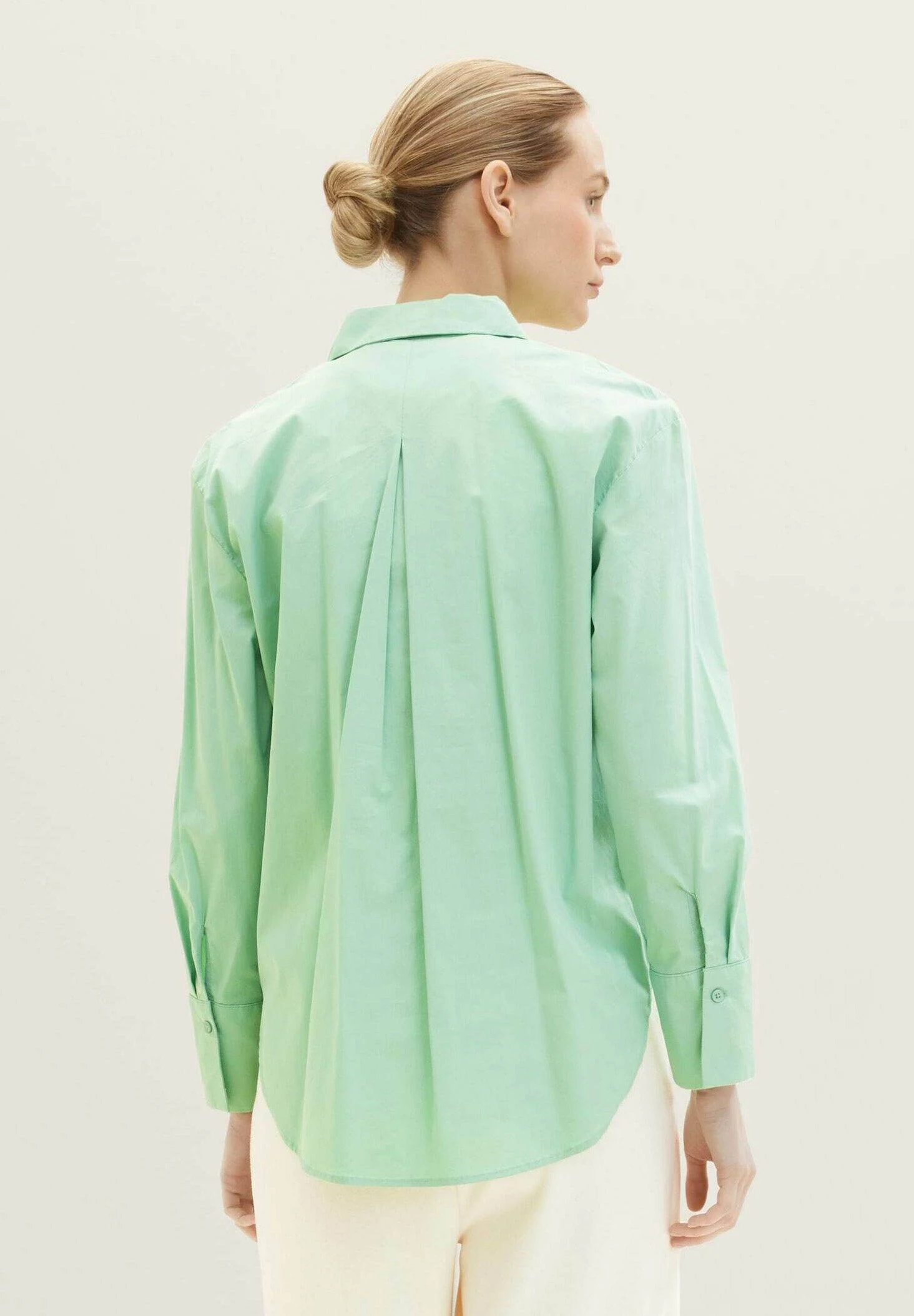 Tom Tailor Mit Aufgesetzter Brusttasche - Overhemdblouse - Okra Green 5 Tom Tailor Mit Aufgesetzter Brusttasche - Overhemdblouse - Okra Green - Afbeelding 3