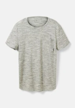 TOM TAILOR Denim In Melange-Optik - T-Shirt Basic - Creme Black Space Dye -Tom Tailor Winkel 27e89c2ef0484855b5100d7d04fa05c0