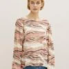 TOM TAILOR Denim Mit Ballonärmeln - Blouse - Multicolor Marble Print