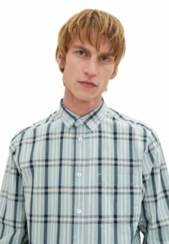Tom Tailor Kariertes- Overhemd - Ice Blue Navy Check -Tom Tailor Winkel 29a05f29f8584a75a90109d03fbcf161