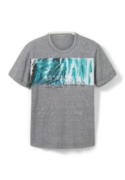 Tom Tailor Mit Print  - T-Shirt Print - Navy Offwhite Thin Stripe -Tom Tailor Winkel 29c0f89f620c4f8f9a2649b29f6c7341