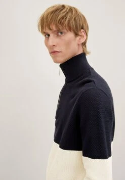 Tom Tailor Trui - Navy White Color Block -Tom Tailor Winkel 2a52a316a19a4f7c8fa49ff307d009ed