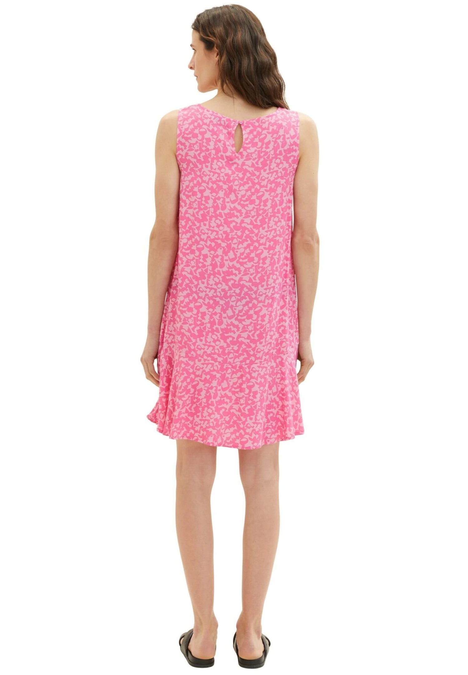 Tom Tailor Volant - Jurk - Pink Geo Design 5 Tom Tailor Volant - Jurk - Pink Geo Design - Afbeelding 3