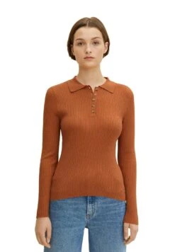 TOM TAILOR Denim Strukturierter- Poloshirt - Rusty Amber -Tom Tailor Winkel 2bc10d114ae84914b42cf88d3d368f9b