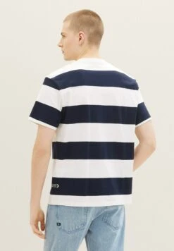 Tom Tailor Gestreiftes- T-Shirt Print - Navy Large Stripe -Tom Tailor Winkel 2bda13cb1edc4fd7aa230fb48ae48437