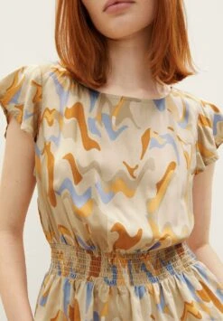 TOM TAILOR Denim Gemusterte- Blouse - Abstract Neutral Print -Tom Tailor Winkel 2c003d2f283b4e04800a9ea31eead635