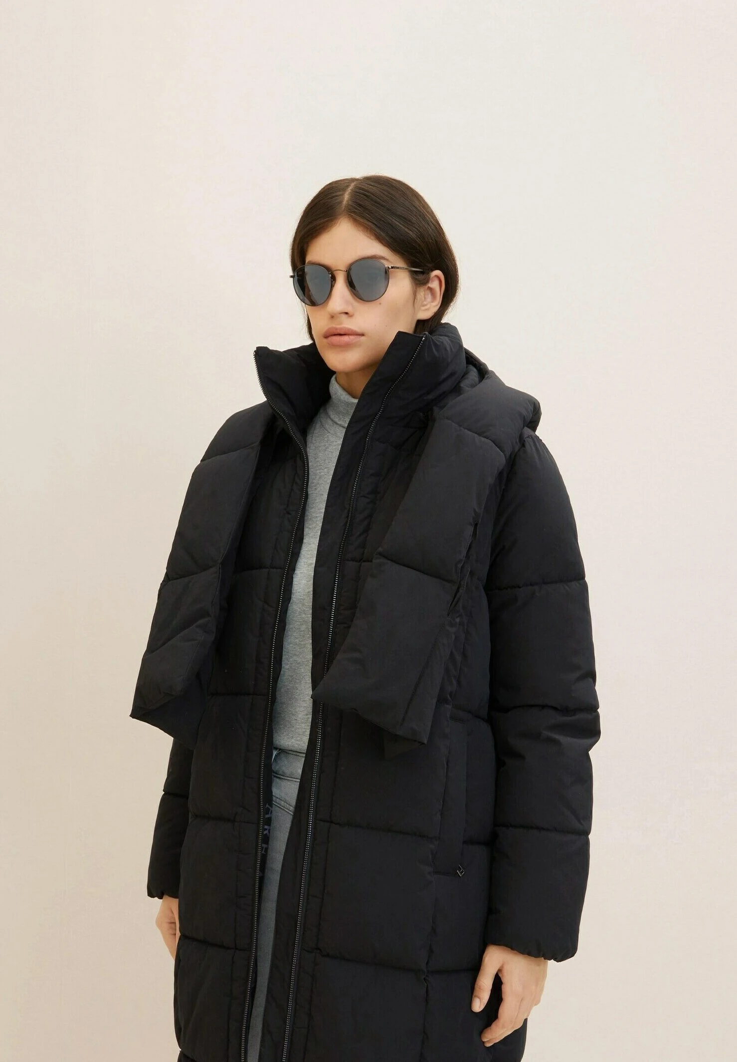 Tom Tailor Mit Abnehmbarem Schal - Winterjas - Deep Black 6 Tom Tailor Mit Abnehmbarem Schal - Winterjas - Deep Black - Afbeelding 4