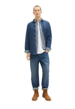 Tom Tailor Mit Karomuster - Overhemd - Indigo Small Check