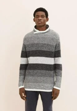 TOM TAILOR Denim Melange Optik - Trui - Grey Black Color Flow