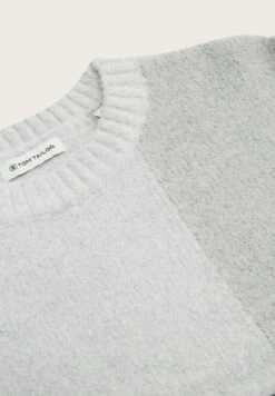 Tom Tailor Mit Colour Blocking  - Trui - Middle Grey Mélange -Tom Tailor Winkel 2e20c75811924f42b5acd657bd24fe27