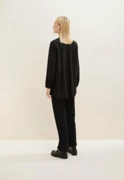 Tom Tailor Long Mit V-Ausschnitt - Overhemdblouse - Deep Black -Tom Tailor Winkel 3115cfaba8104c048c97aa28b9801b1f
