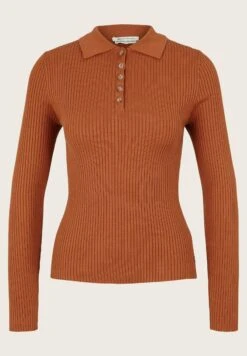 TOM TAILOR Denim Strukturierter- Poloshirt - Rusty Amber -Tom Tailor Winkel 314a9600c8b64456a8738f5f6984f115