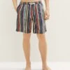 Tom Tailor Gemusterte - Zwemshorts - Navy Multicolor Stripe