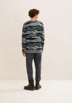 TOM TAILOR Denim Trui - Green Black Marble Jacquard -Tom Tailor Winkel 318b6f8bffef40b7bf18260037488c01