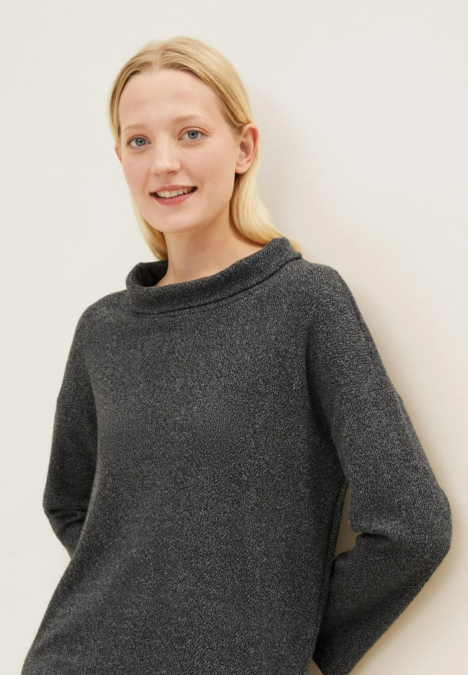 Tom Tailor Trui - Black White Structure Design 6 Tom Tailor Trui - Black White Structure Design - Afbeelding 4