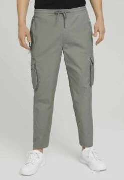 TOM TAILOR Denim Cargobroek - Greyish Shadow Olive