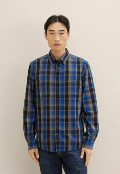 Tom Tailor Overhemd - Blue Navy Brown Check