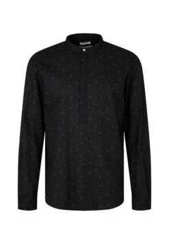 TOM TAILOR Denim Mit Stehkragen - Overhemd - Black Tonal Mini Leaf Print -Tom Tailor Winkel 34d1538e6a3749f48be1a8b86c947705