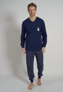 Tom Tailor Set - Pyjama - Blau Dunkel Allover