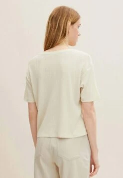 TOM TAILOR Denim Mit Schnürung  - Blouse - Soft Beige Solid -Tom Tailor Winkel 36406f67b05f414a971d7cc71f6e4fe5