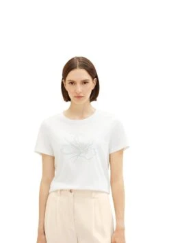 Tom Tailor T-Shirt Print - Weiß -Tom Tailor Winkel 38eb27f9bfb34886b5b649b40fa62798