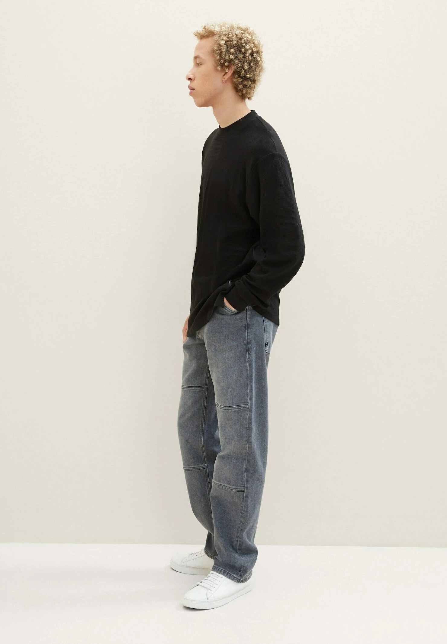 TOM TAILOR Denim Straight Leg Jeans - Used Mid Stone Grey Denim 7 TOM TAILOR Denim Straight Leg Jeans - Used Mid Stone Grey Denim - Afbeelding 5