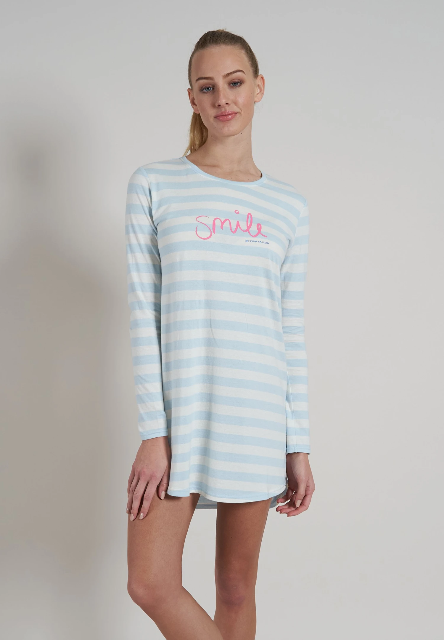 Tom Tailor Nachtjapon - Blau Hellringel 3 Tom Tailor Nachtjapon - Blau Hellringel