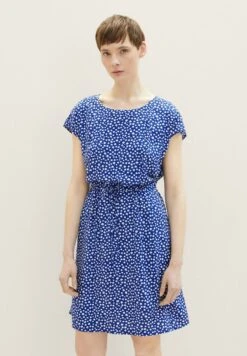 TOM TAILOR Denim Easy - Jurk - Bright Blue Flower Print