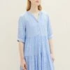 TOM TAILOR Denim Mit Volants - Jurk - Light Blue Flower Print