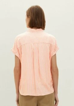 Tom Tailor Gestreifte - Overhemdblouse - Orange White Stripe Woven -Tom Tailor Winkel 3d11194da24648d996be4d2d55732073