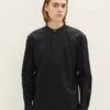 TOM TAILOR Denim Mit Stehkragen - Overhemd - Black Tonal Mini Leaf Print -Tom Tailor Winkel 3d12e1d6d4fc43dbb05d8667a6570450