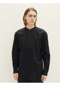 TOM TAILOR Denim Mit Stehkragen - Overhemd - Black Tonal Mini Leaf Print