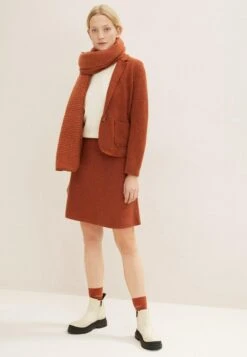 Tom Tailor Mit Struktur  - A-Lijn Rok - Canyon Sunset Red Melange -Tom Tailor Winkel 3dbdab40f069433dabb7729327aa16c8