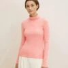 TOM TAILOR Denim Rollkragen - Trui - Peach Pink -Tom Tailor Winkel 3e3aa3ccd5994f02bb8cf48a926577c5