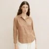Tom Tailor Blouse - Woven Big Camel Grid Check