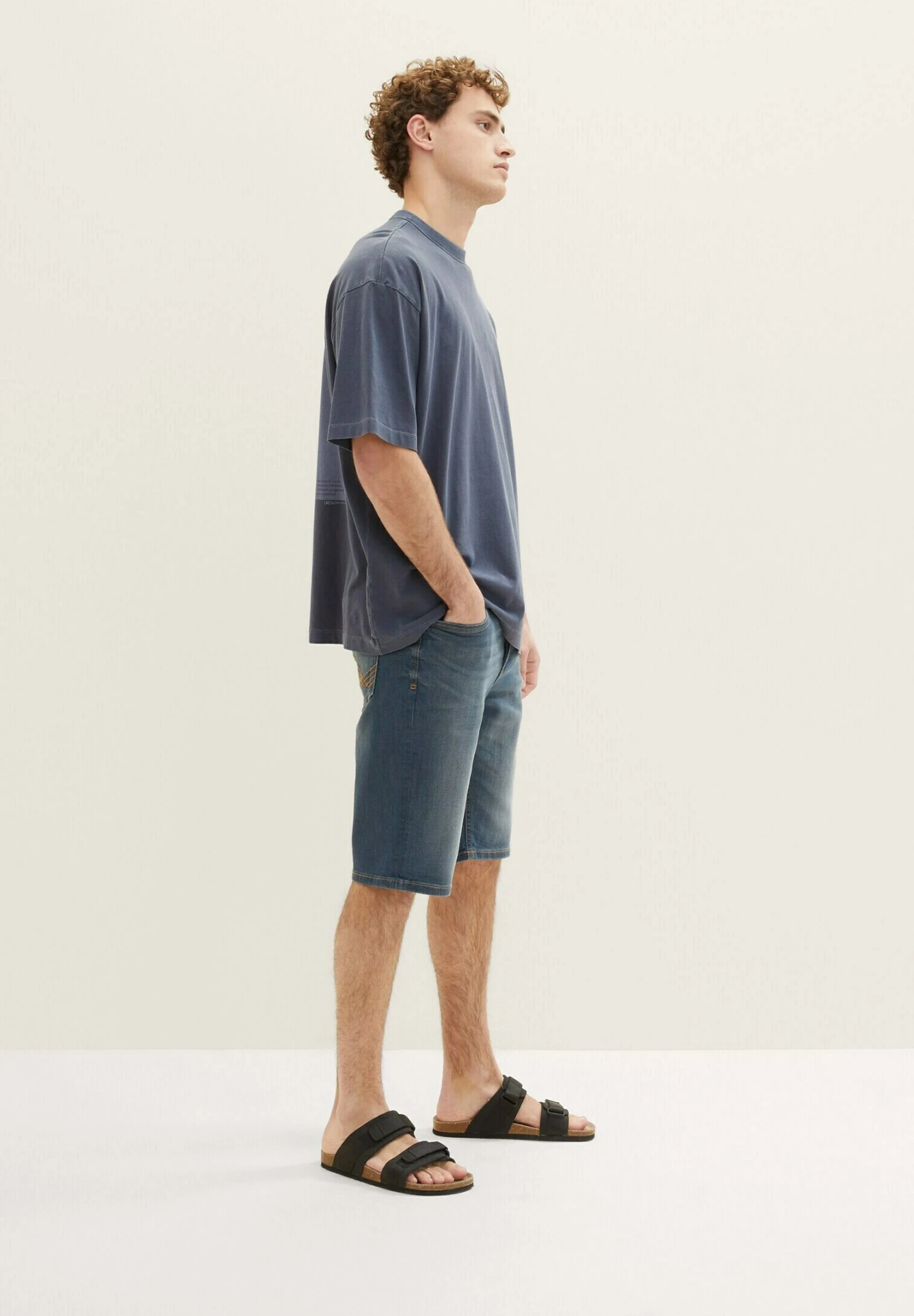 Tom Tailor Josh- Jeansshort - Dark Stone Blue Grey Denim 6 Tom Tailor Josh- Jeansshort - Dark Stone Blue Grey Denim - Afbeelding 4