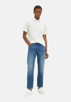 Tom Tailor Josh Coolmaxa - Straight Leg Jeans - Used Mid Stone Blue Denim