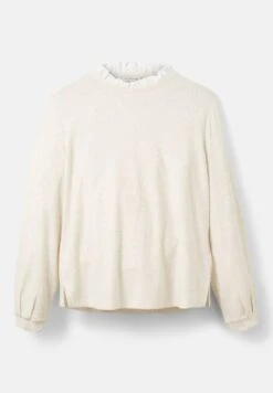 Tom Tailor Mit Rüschen Detail - Sweater - Soft Buttercream Melange -Tom Tailor Winkel 3f3ab0c813e84b168793e88e780c6c9d