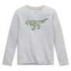 Tom Tailor Mit Motivprint - Longsleeve - Light Stone Grey Melange