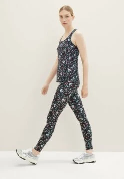Tom Tailor Active Wear In Ankle Länge Set - Legging - Black Mint Aop -Tom Tailor Winkel 3f97efd8155b4e219ece102b682eae7f